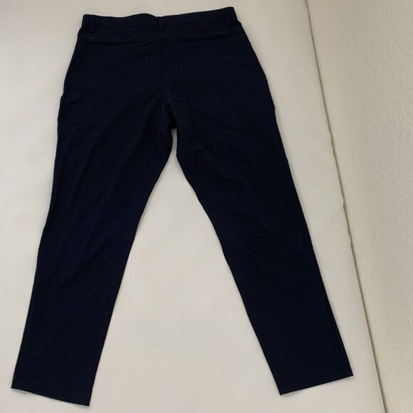 NWT Fabletics The Only Pant Men 33X32 Navy Blue Chino Stretch Golf Workwear - Picture 2 of 12